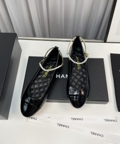 シャネル 24春夏 パンプス フラットシューズ バレエシューズ 2404YSJ280-CH048