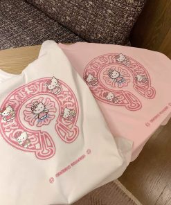 【最新コラボ】クロムハーツ × ハローキティ★レディース 半袖Tシャツ 2603XGJ-CH1668