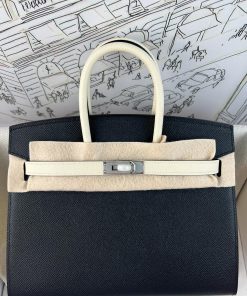 人気 エルメス バイカラーバーキン25cm EPSON 手作り wax 外縫い 2604TDJ000-BI25-2