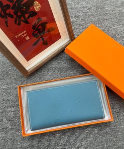 人気 財布エルメス 全手作り Beeswax thread 二つ折り長財布 Epson 2604TDJ000-wallet-03