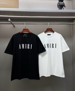 【完売必至】アミリ◆胸ロゴ コットン 半袖Tシャツ 2605-XF85