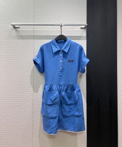 26SS夏服 ミュウミュウ ワンピース2606BLJ340-MI1607