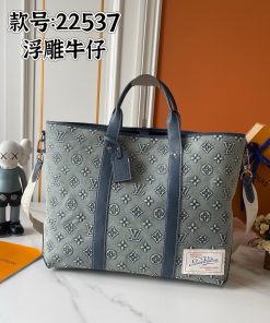 【大容量でカッコイイ】ルイヴィトン★モノグラム ウォッシュデニム ウィークエンド トートバッグ 2607XGJ-M22537