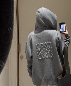 【テリーの温もり】LOEWE◆ロエベ★男女兼着 アナグラム ウールブレンドジップアップパーカー フーディ2609CK250-LO005