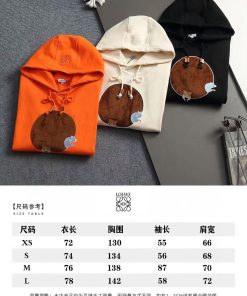 【ブランドコラボ】LOEWE x SUNA FUJITA★刺繍ロゴ 男女兼着 フーディ パーカー 2610-CP150