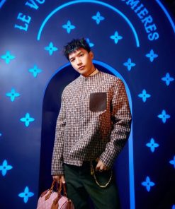 【上質感漂う逸品♪端正なノーカラースタイルが素敵】Louis Vuitton◆ルイヴィトン★男女兼着 オシャレ ツイードジャケット 2610-CP430