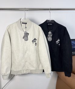 【超希少♪入手困難】CHROME HEARTS◆クロムハーツ★クロスチャームスクロール ジップアップ ジャケット 2610-1112180
